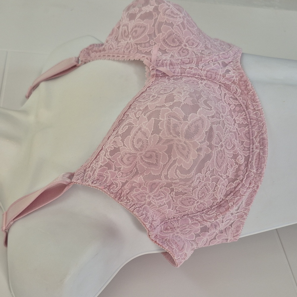 Vintage Bali 3432 Lace Bra Lingerie 36D Pinup - Picture 3 of 9